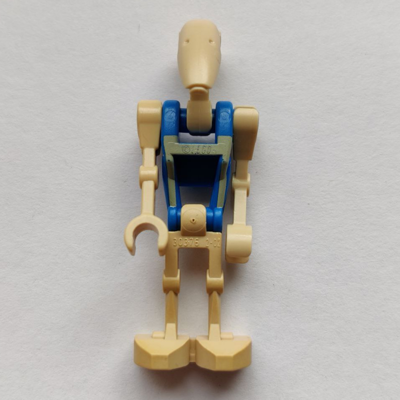 Battle Droid Pilot, Blue Torso with Tan Print, One Bent Arm, One Straight Arm