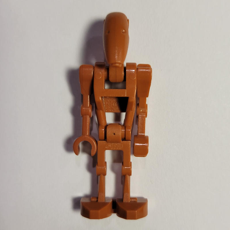 Battle Droid, Dark Orange, One Straight Arm, One Bent Arm