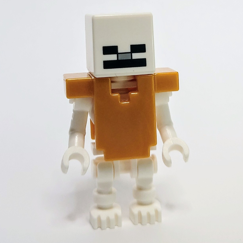 Skeleton, Square Skull, Pearl Gold Armor