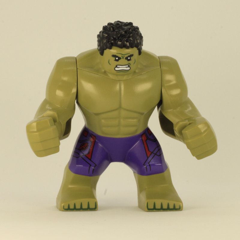 Hulk (Big Fig), Black Hair, Dark Purple Pants with Print