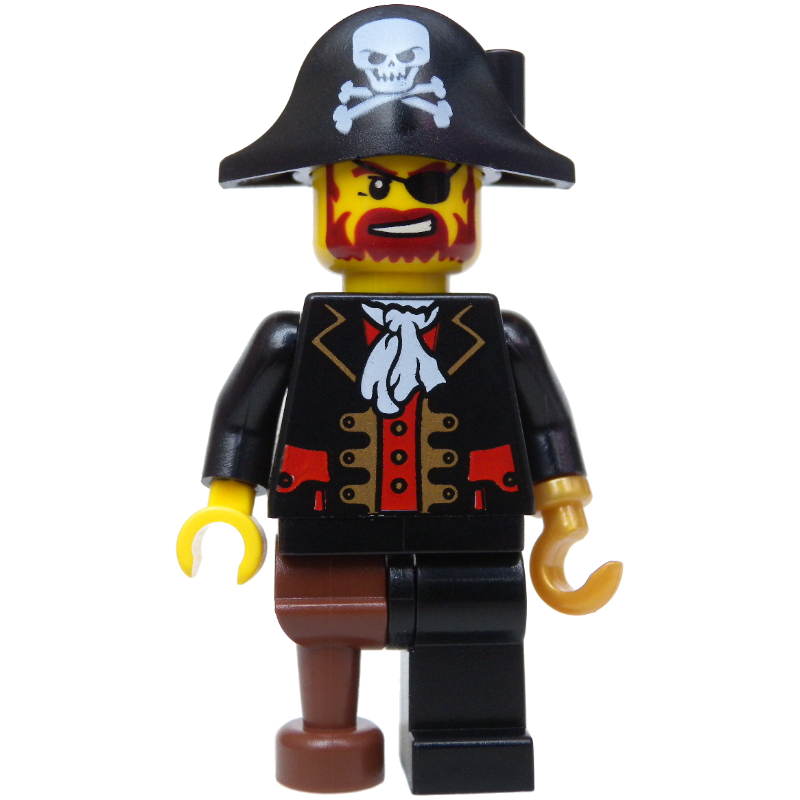 Pirate - Captain, Pearl Gold Hook, Bicorne with Skull