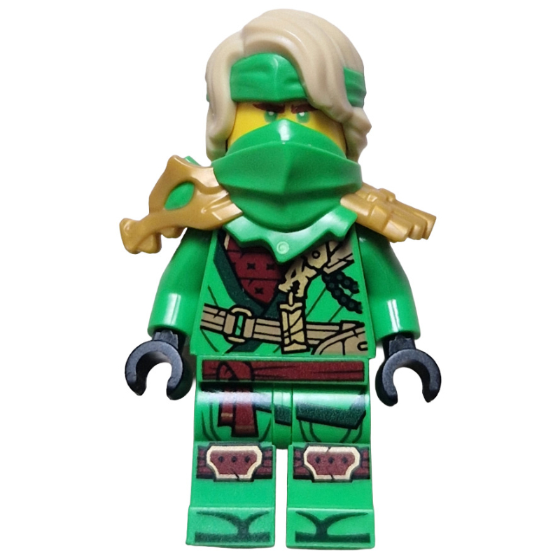 Lloyd, Bright Green Shoulder Armor and Mask, Hair