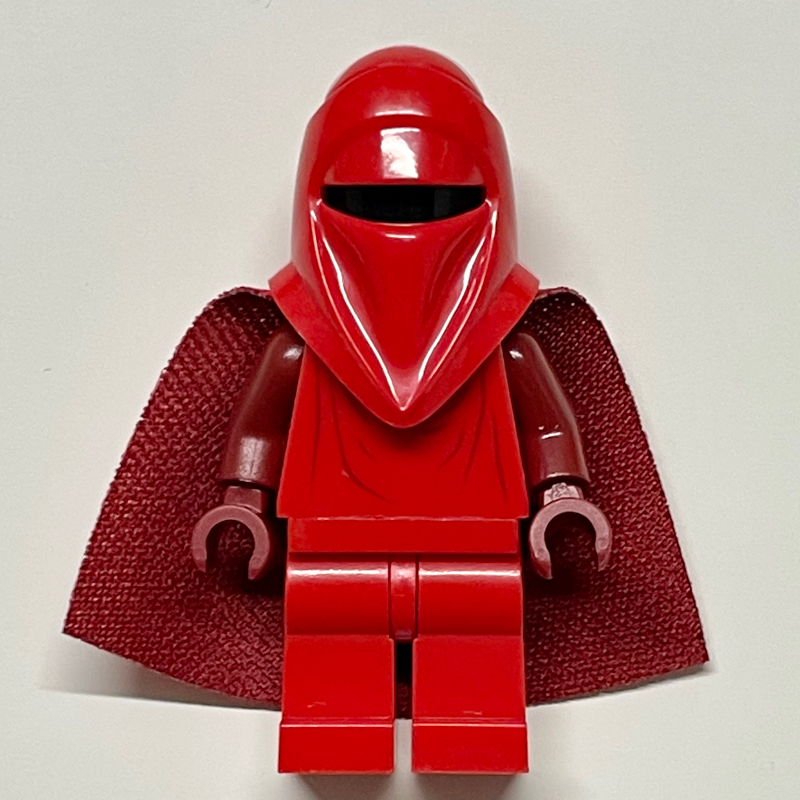 Royal Guard, Dark Red Hands, 19888 Cape, 3626c Head
