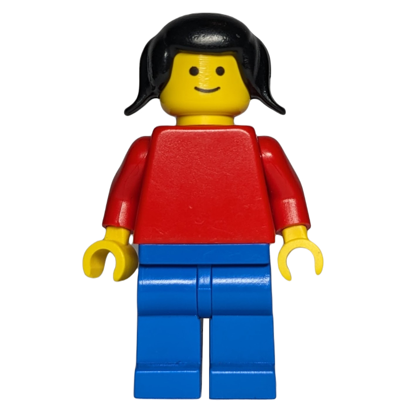 Woman - Red Torso, Blue Legs, Black Tails
