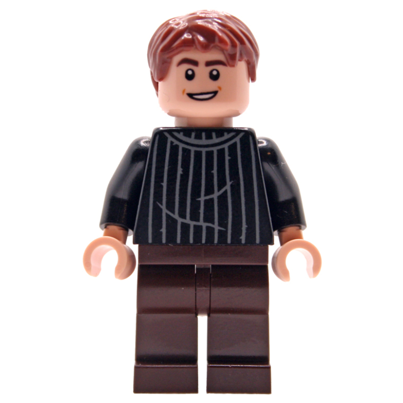 Oliver Wood, Black Sweater, Dark Brown Legs