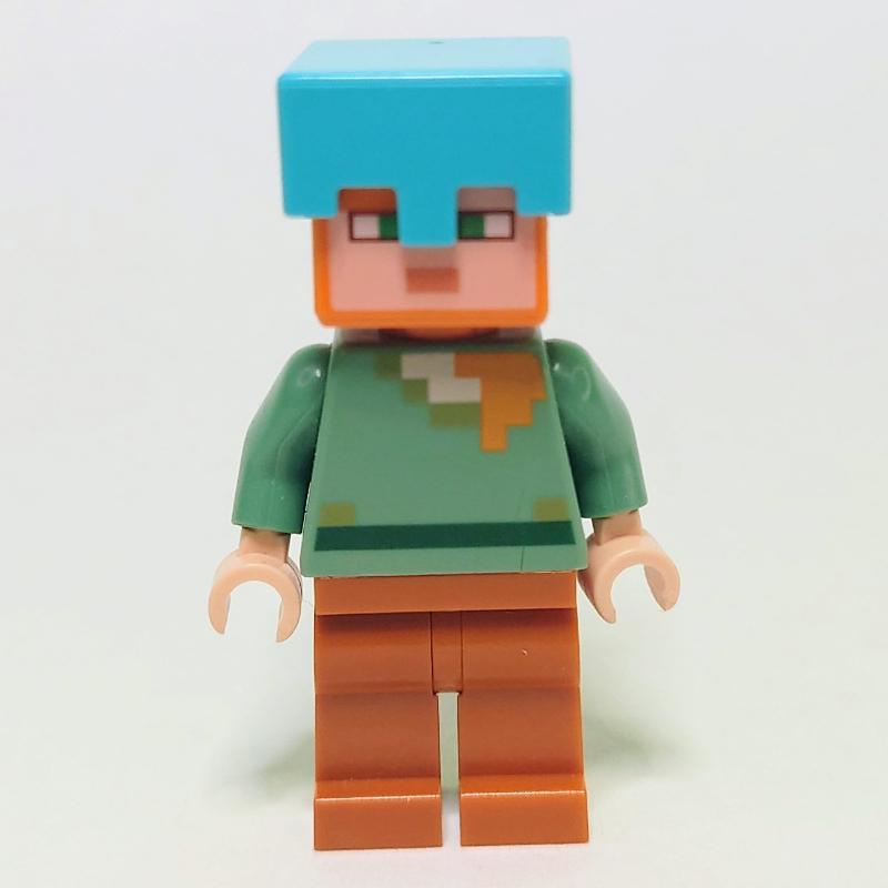 Alex in Medium Azure Helmet and Dark Orange Legs