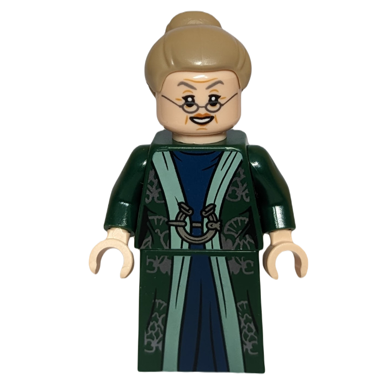 Professor Minerva McGonagall, Dark Green Robes, Dark Tan Hair, Printed Skirt