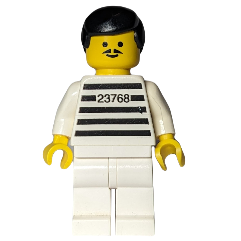Jailbreak Joe, Prison Shirt with #23768, White Legs