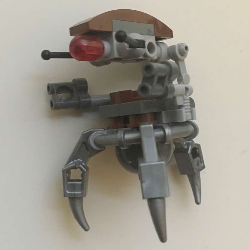 Droideka / Destroyer Droid, Reddish Brown Shell, Flat Silver Legs