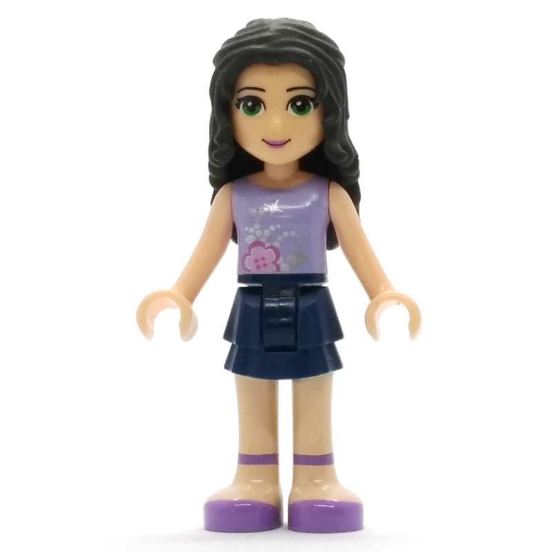 Emma - Lavender Top, Dark Blue Skirt