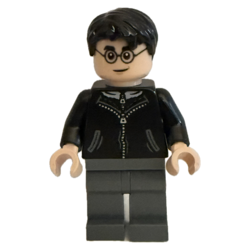 Harry Potter, Black Coat, Long Dark Bluish Grey Legs