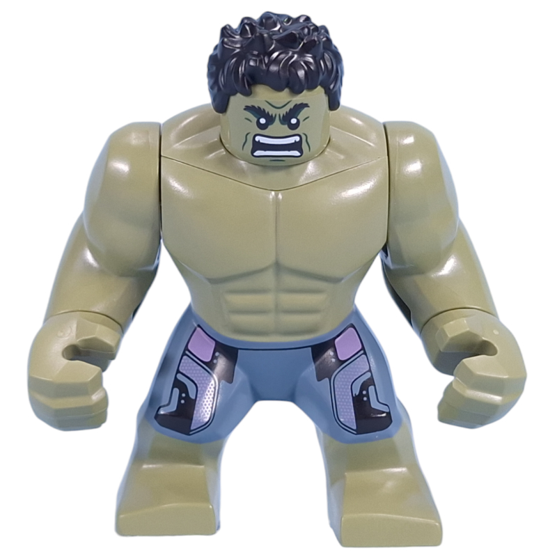 Hulk (Big Fig), Olive Green, Black Hair, Removable Head, Sand Blue Pants