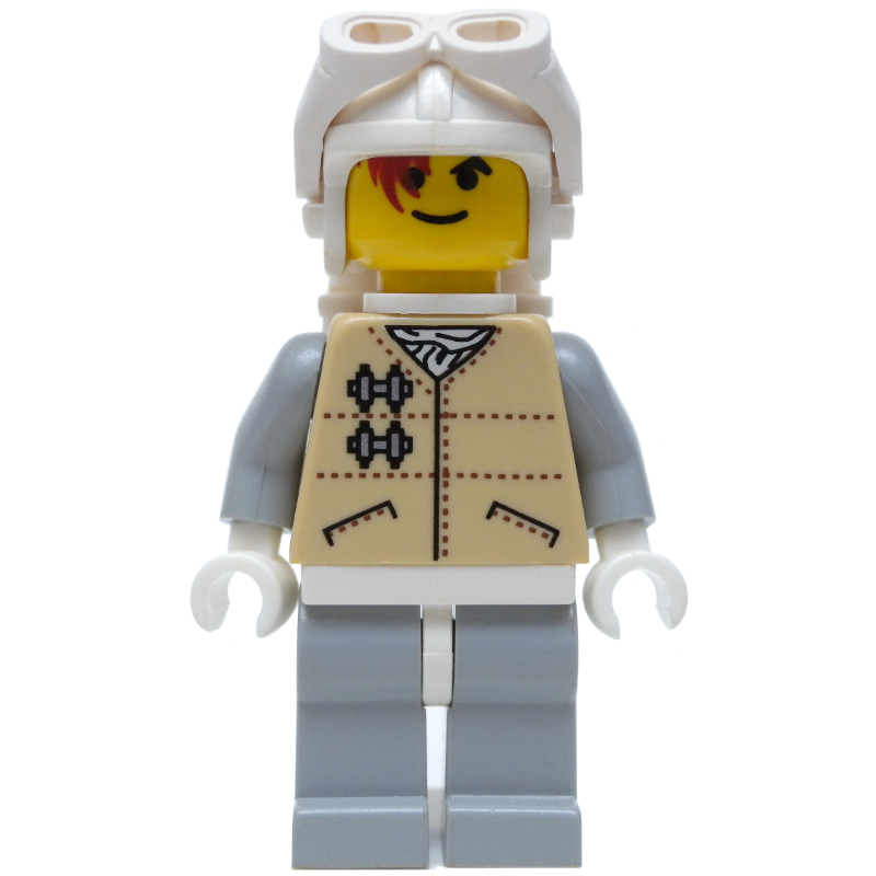 Rebel Trooper in Hoth Uniform, White Hat, Yellow Skin, Backpack, White Goggles