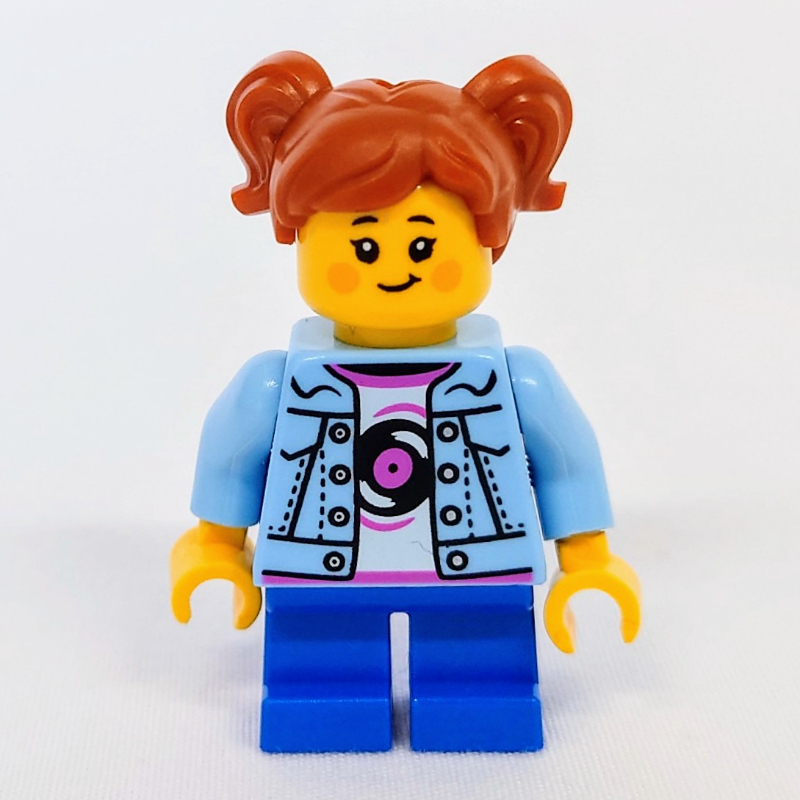 Kid, Bright Light Blue Torso, Blue Legs, Dark Orange Hair