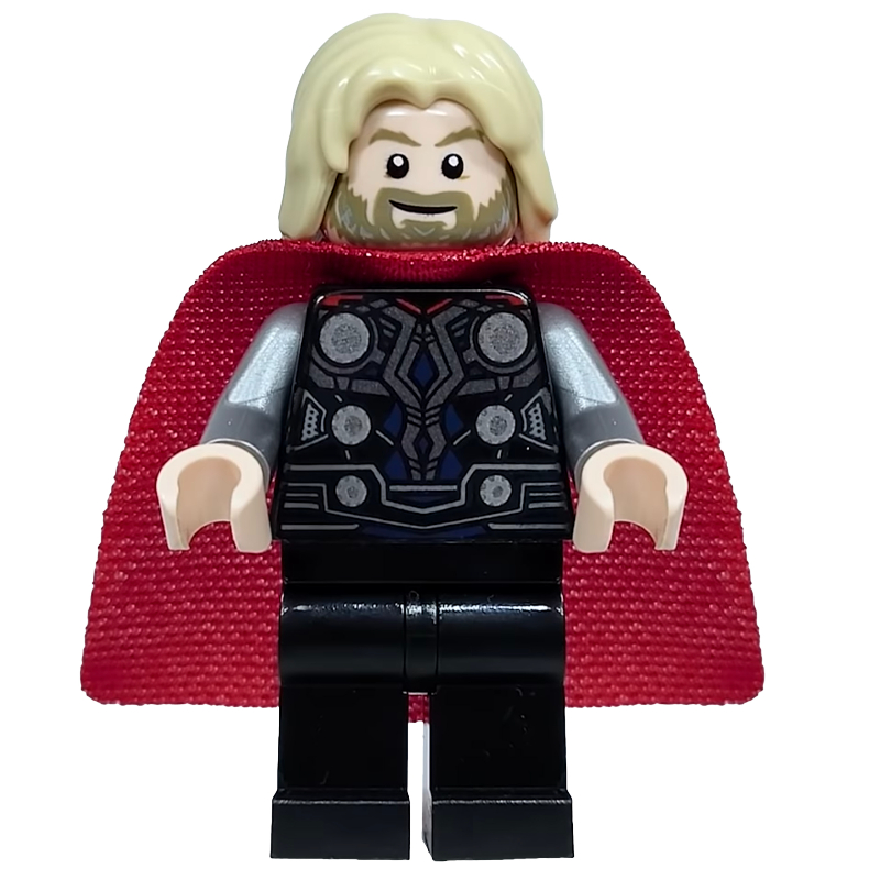 Thor, Tan Hair, Black Armor, Red Cape