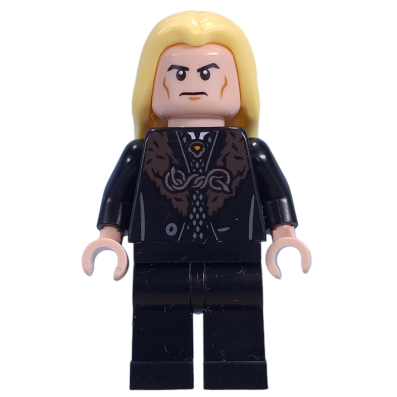 Lucius Malfoy, Black Robes with Dark Red Fur, Plain Legs