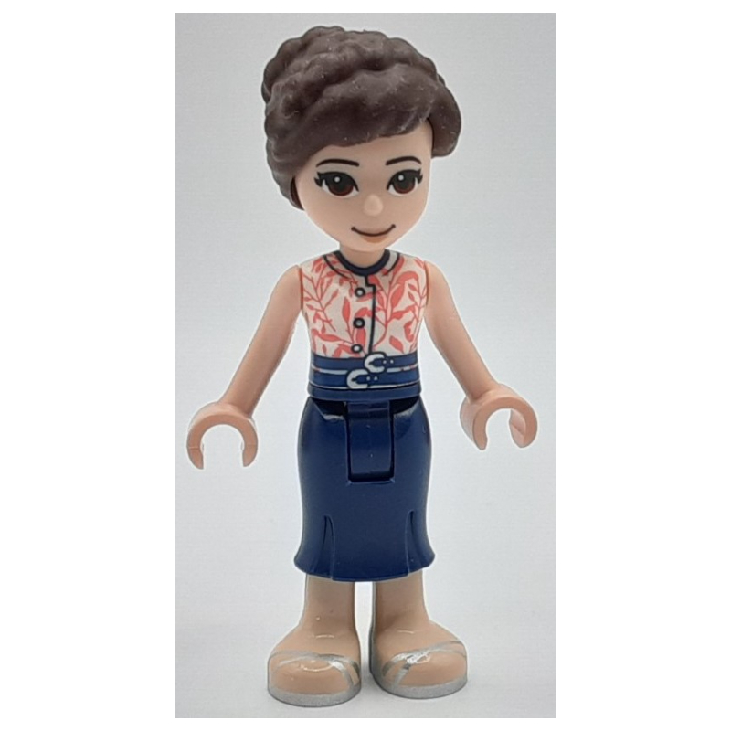 June - White Top, Dark Blue Skirt