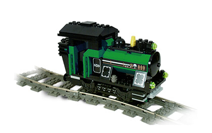 Small Train Engine Green