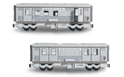 Santa Fe Cars - Set I (mail or baggage car)