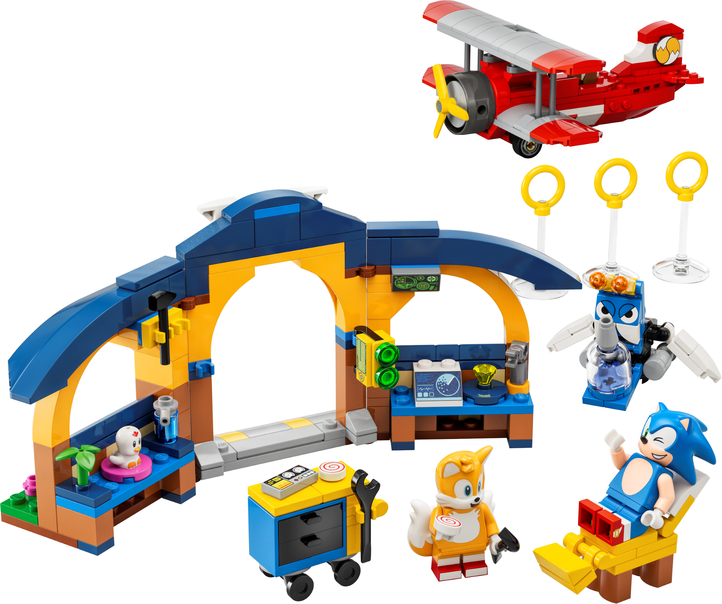 Tails' Workshop and Tornado Plane
