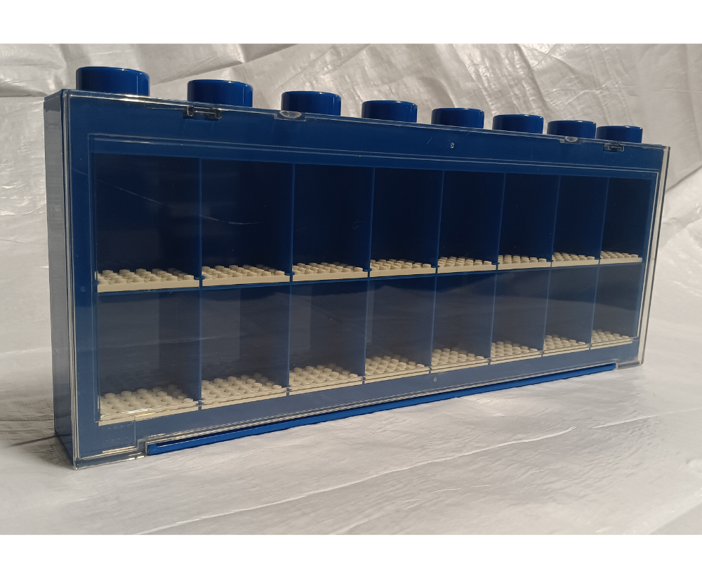 Set LEGO Minifigure Display Case Large Blue