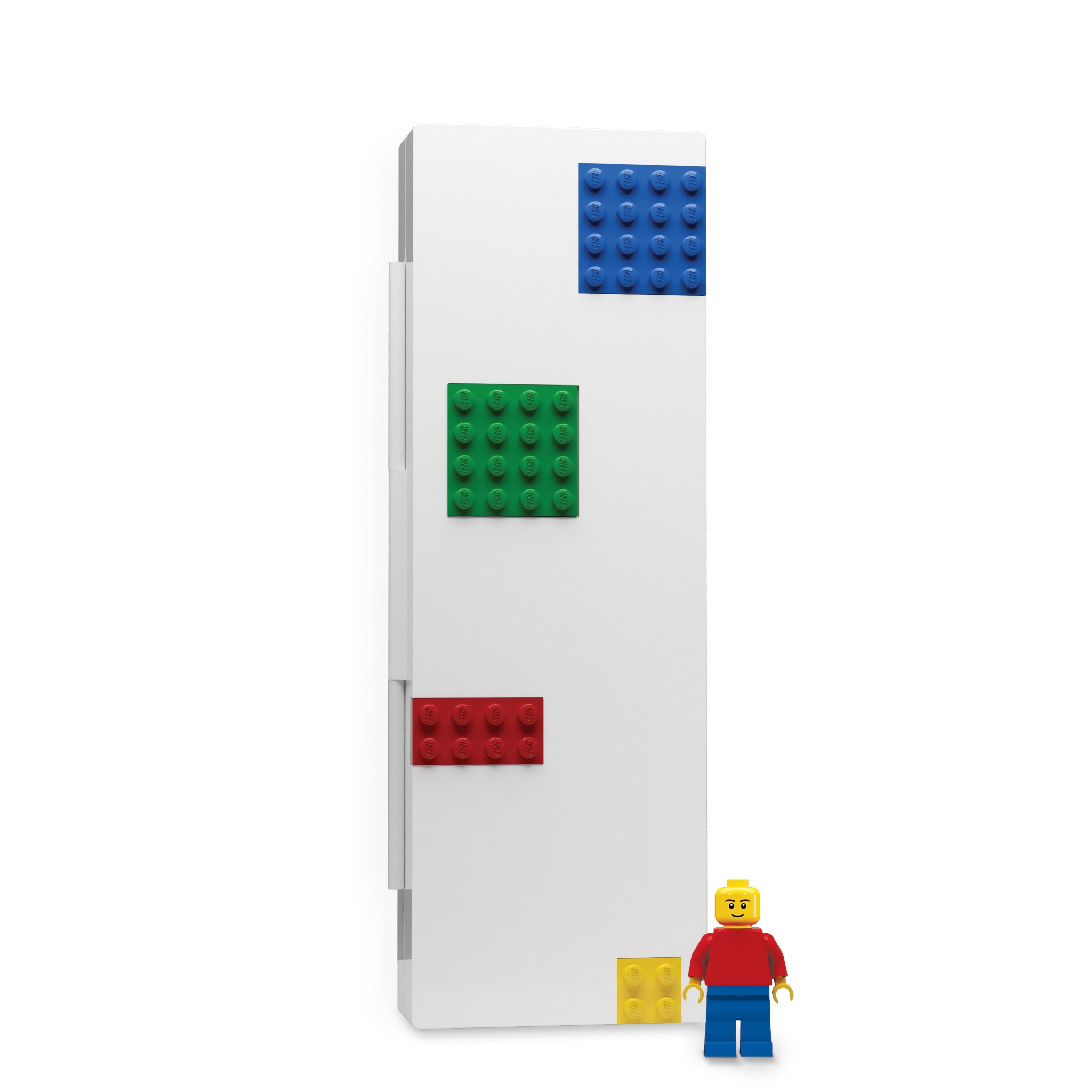 Set LEGO Stationery Pencil Box with Four Building Bricks and Minifigure