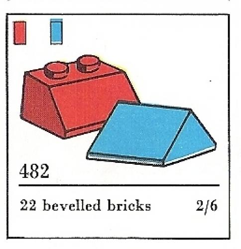 Slopes and Slopes Double 2 x 2, Red (The Building Toy)