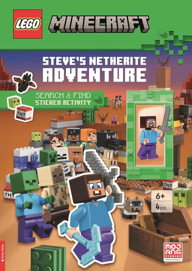 Set LEGO Minecraft: Steve's Netherite Adventure: Search & Find Sticker Activity