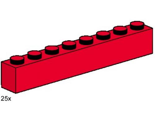 1 x 8 Red Bricks