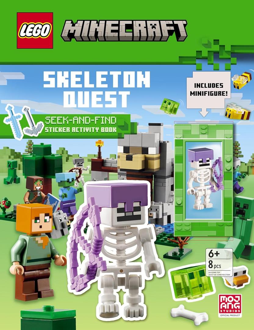 Set LEGO Minecraft: Skeleton Quest: Seek-and-Find: Sticker Activity Book