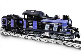 Large Train Engine with Tender Blue