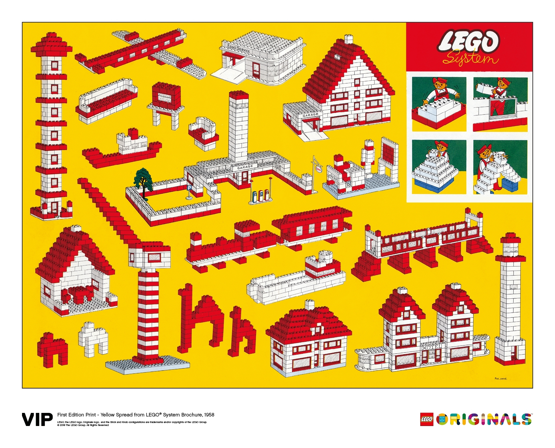 Yellow Spread LEGO System Brochure 1958