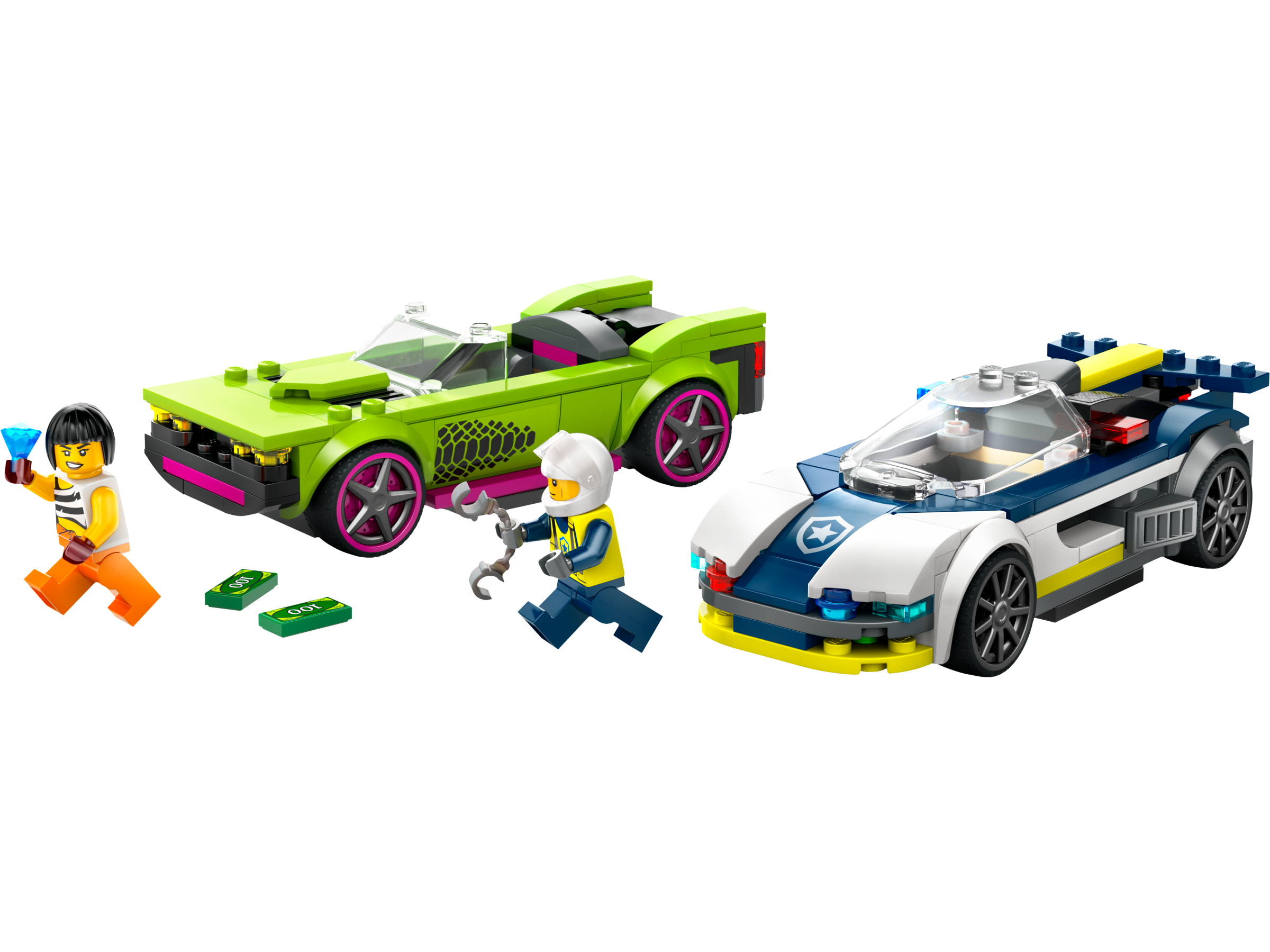 Police Car and Muscle Car Chase
